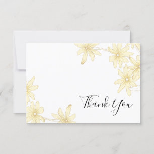 Invitation Poissons Jaunes Pale Notes de remerciement