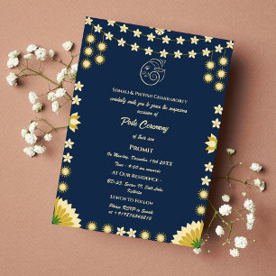 Invitation Poite Janeu Upanayanam Hindu Saint Thread Floral