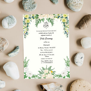 Invitation Poite Janeu Upanayanam Hindu Saint Thread Floral