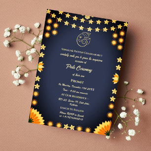 Invitation Poite Janeu Upanayanam Hindu Saint Thread Floral