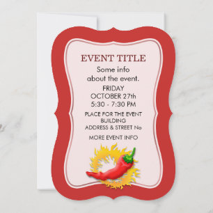 Invitation Poivre avec flamme