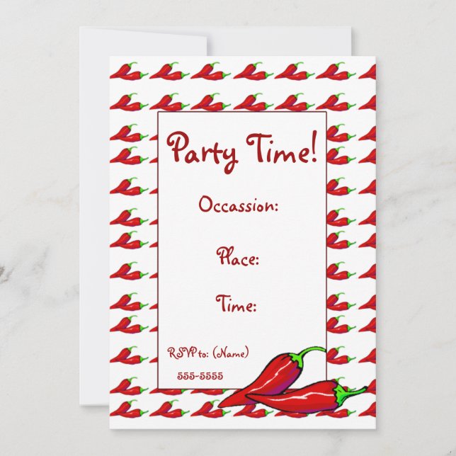 Invitation - poivrons de piment fort (Devant)