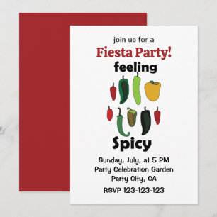 Invitation Poivrons Sentiment Fête Chaud Party