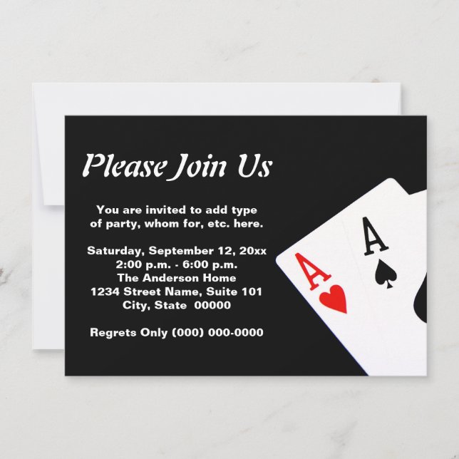 Invitation Poker (Devant)