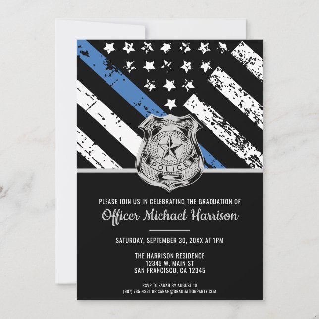 Invitation Police Academy Graduation Police (Devant)