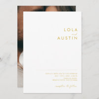 Police minimaliste d'or moderne Décontracté Mariag