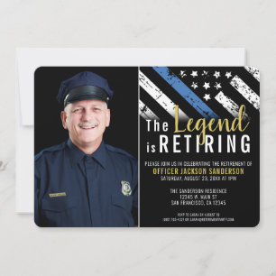 Invitation Police Police Agent de police retraite Photo