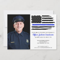 Police Retraite Party Mince ligne bleue