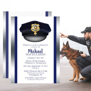 Invitation Policier   Police   Chapeau de policier Fête de fi