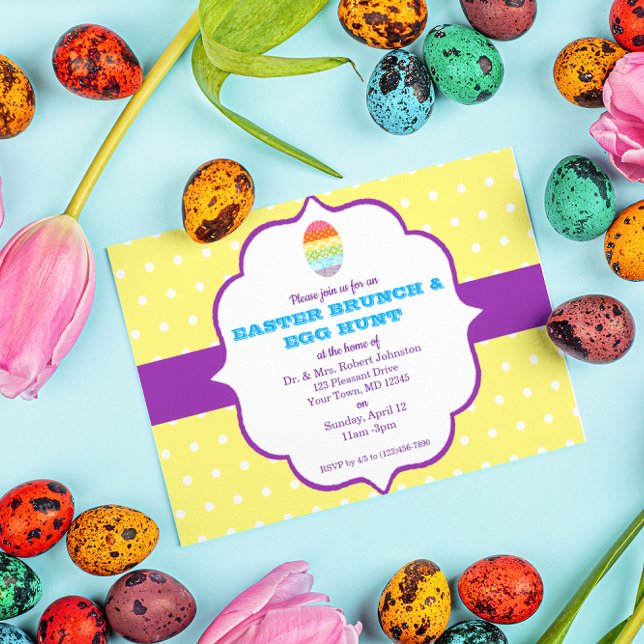 Invitation Polka Dot Pâques (Créateur téléchargé)