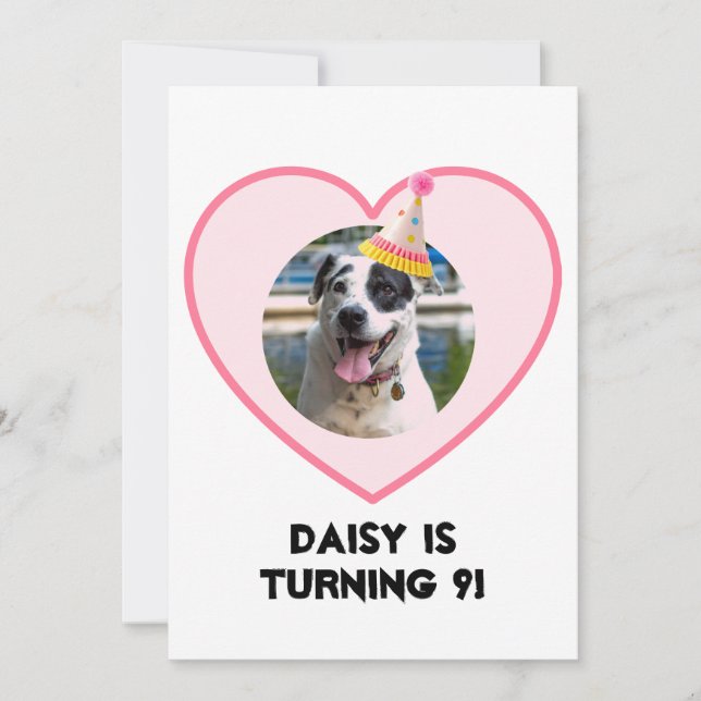 Invitation Polka Dot Photo Anniversaire (Devant)