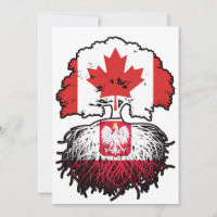 Pologne Polonaise Canada Drapeau des racines d'arb
