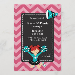 Invitation Pom-pom girl, choisissez votre propre couleur arri