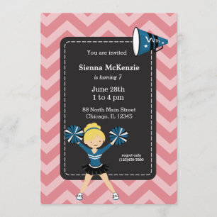 Invitation Pom-pom girl, choisissez votre propre couleur arri