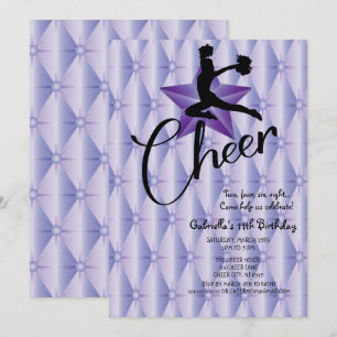 Invitation Pom-pom girl de Silouhette Iridescente brillante