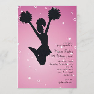 Invitation Pom-pom girl Silhouette