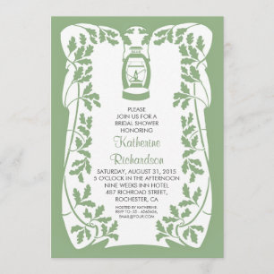 Invitation Pomme à huile et chêne Arbre rustique douche nupti