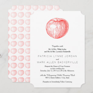 Invitation Pomme de bonbons Pommes Rouges Pommes