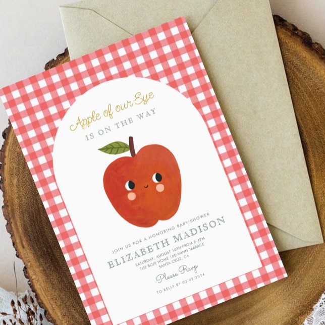 Invitation Pomme de notre Baby shower oculaire (Créateur téléchargé)