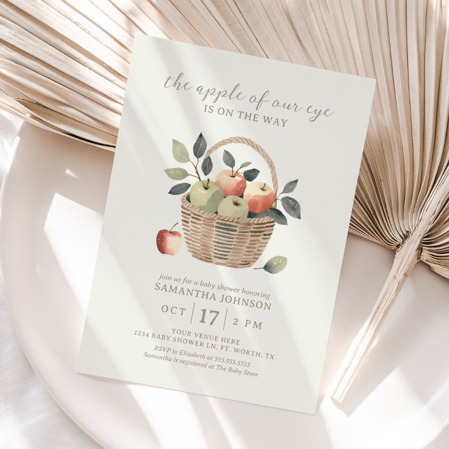 Invitation Pomme de notre oeil Baby shower d'automne Invitati (Créateur téléchargé)
