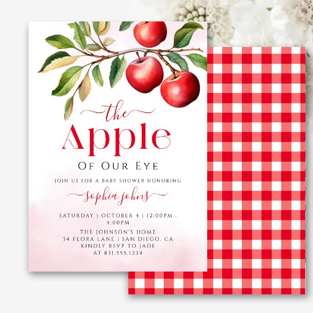 Invitation Pomme de notre oeil Baby shower de chute (Créateur téléchargé)