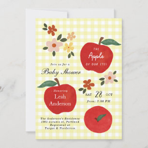 Invitation Pomme de notre oeil chute Baby shower de pomme Inv