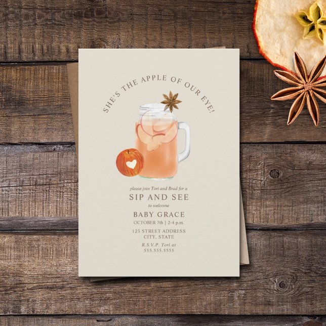 Invitation Pomme De Notre Oeil Sip Et Voir Cider Mason Jar (Créateur téléchargé)