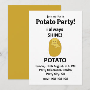Invitation Pomme De Terre Je Brille Toujours La Pomme De Terr