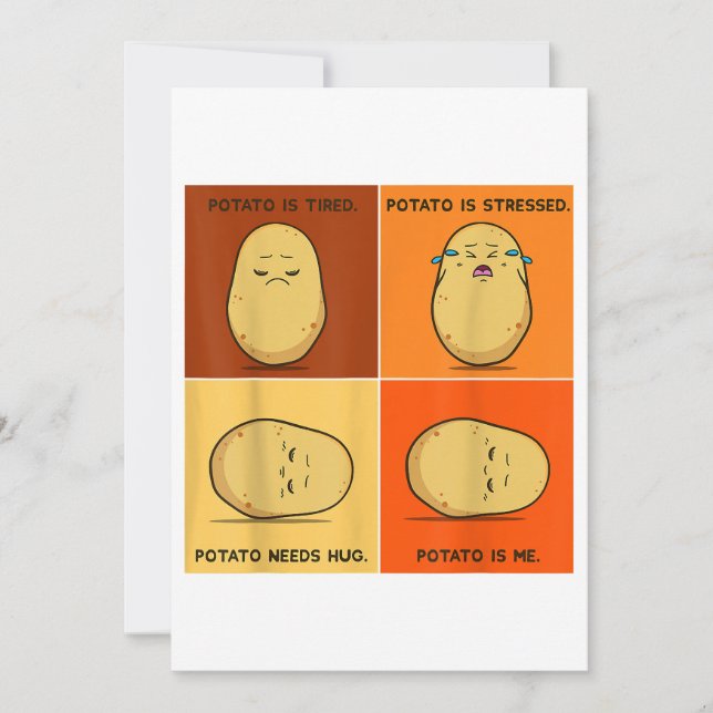 Invitation Pomme de terre Spud Racine Légumes Tater Vegan Lov (Devant)