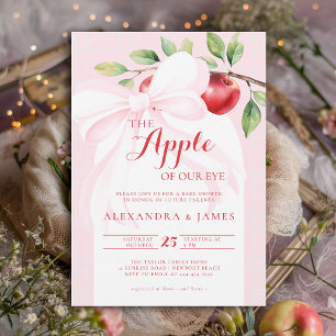 Invitation Pomme Récolte Bow rose Chic Coed Automne Fille Dou