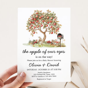 Invitation Pomme tombée de nos yeux Baby shower