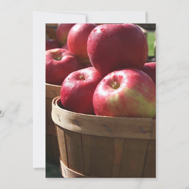 Invitation Pommes fraîches dans le panier Dîner de fête Invit (Devant)
