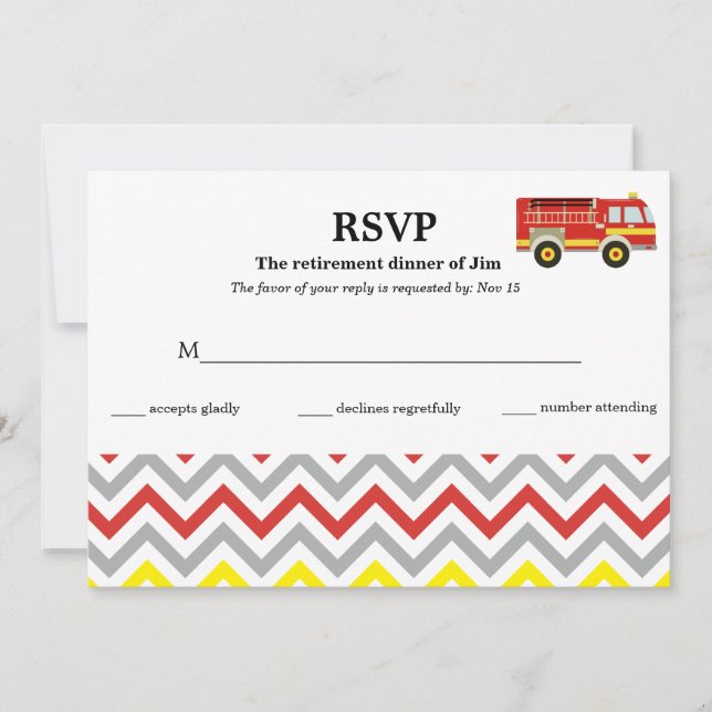 Invitation Pompier rsvp (Devant)