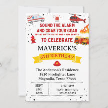 Pompier Son L'alarme Anniversaire
