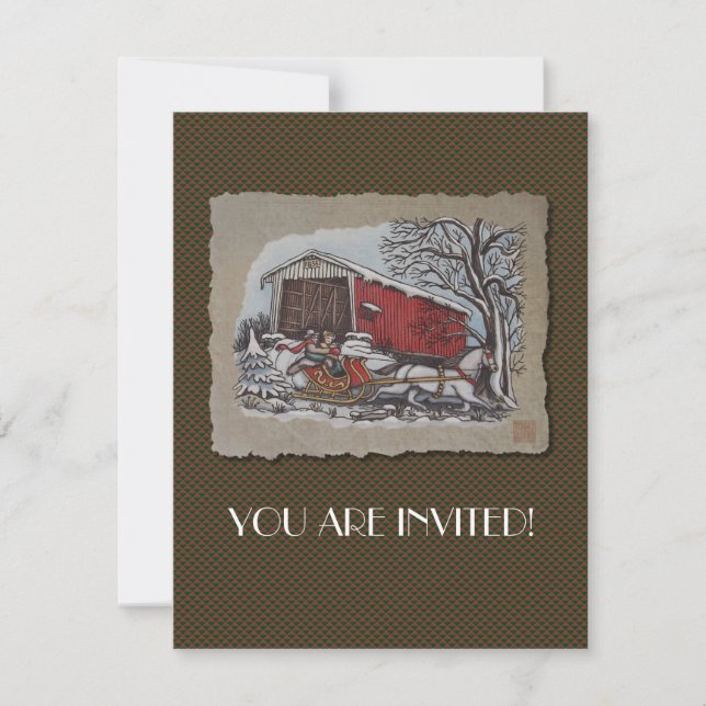 Invitation Pont couvert et Sleigh (Devant)