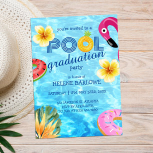 Invitation Pool Grad Party Lycée de l'école secondaire