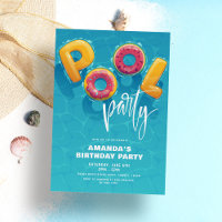 Pool Party tendance rose et turquoise fête d'anniv