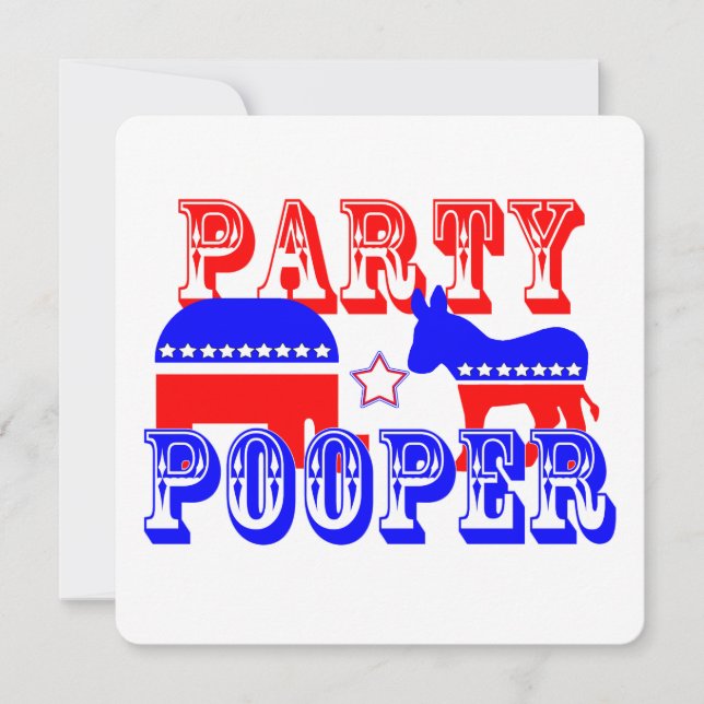 Invitation Pooper du parti électoral (Devant)