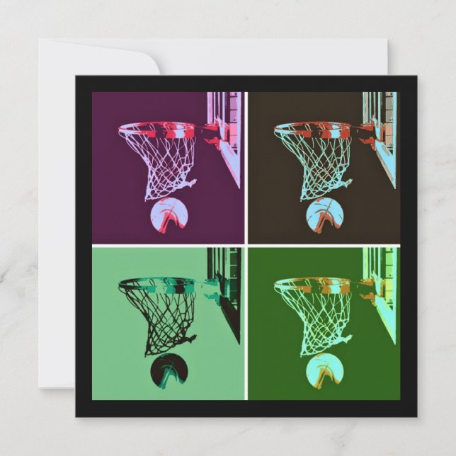 Invitation Pop Art Basketball (Devant)