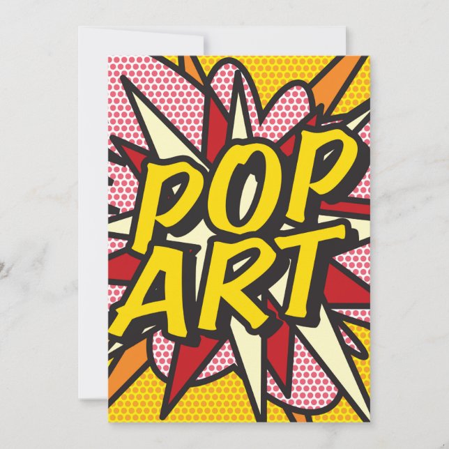 Invitation POP ART Fun Retro Book (Devant)