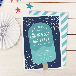 Invitation Pop de crème glacée Summer BBQ Party