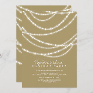 Invitation Pop Fizz Clink Sparkles Chic Holiday Party Invitat