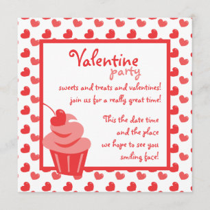 Invitation Pop Heart Cupcake
