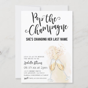 Invitation Pop La Fête des mariées Champagne