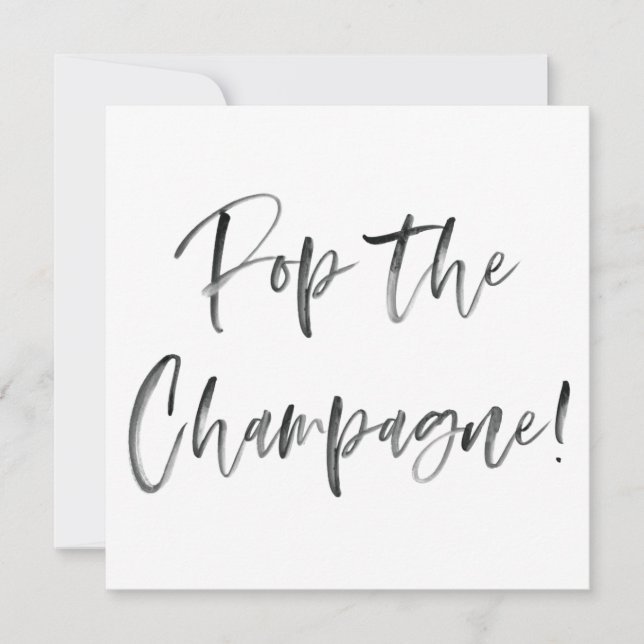 Invitation Pop La Fête des mariées Champagne Moderne De Calli (Devant)