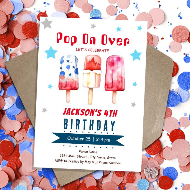 Invitation Pop Over Kids Summer Popsicle Anniversaire (Créateur téléchargé)