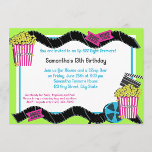 Invitation Popcorn et un film