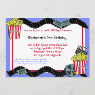 Invitation Popcorn et un film
