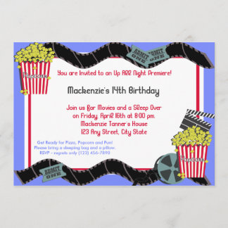 Invitation Popcorn et un film