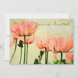 Invitation Poppies roses et frissons floraux